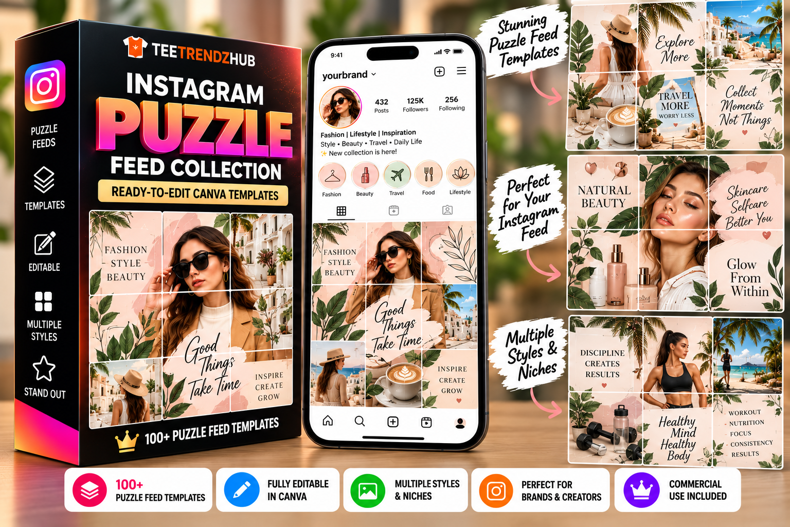 Instagram Puzzle Feed templates
