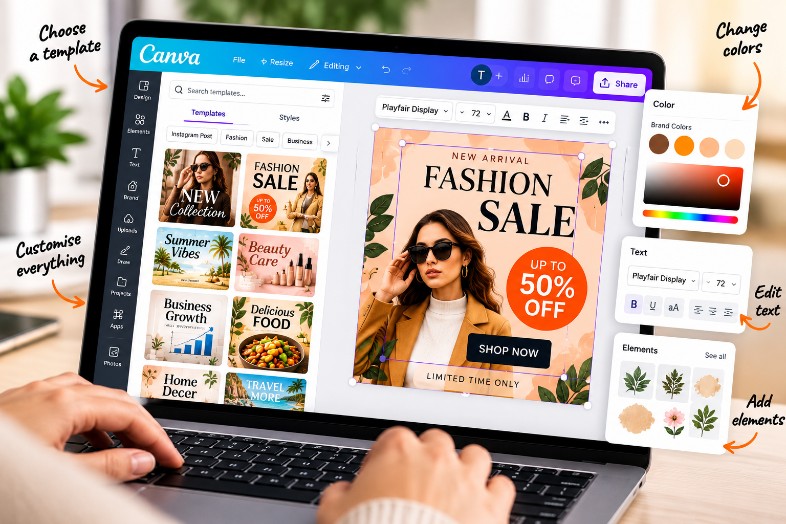 Customize your template in Canva