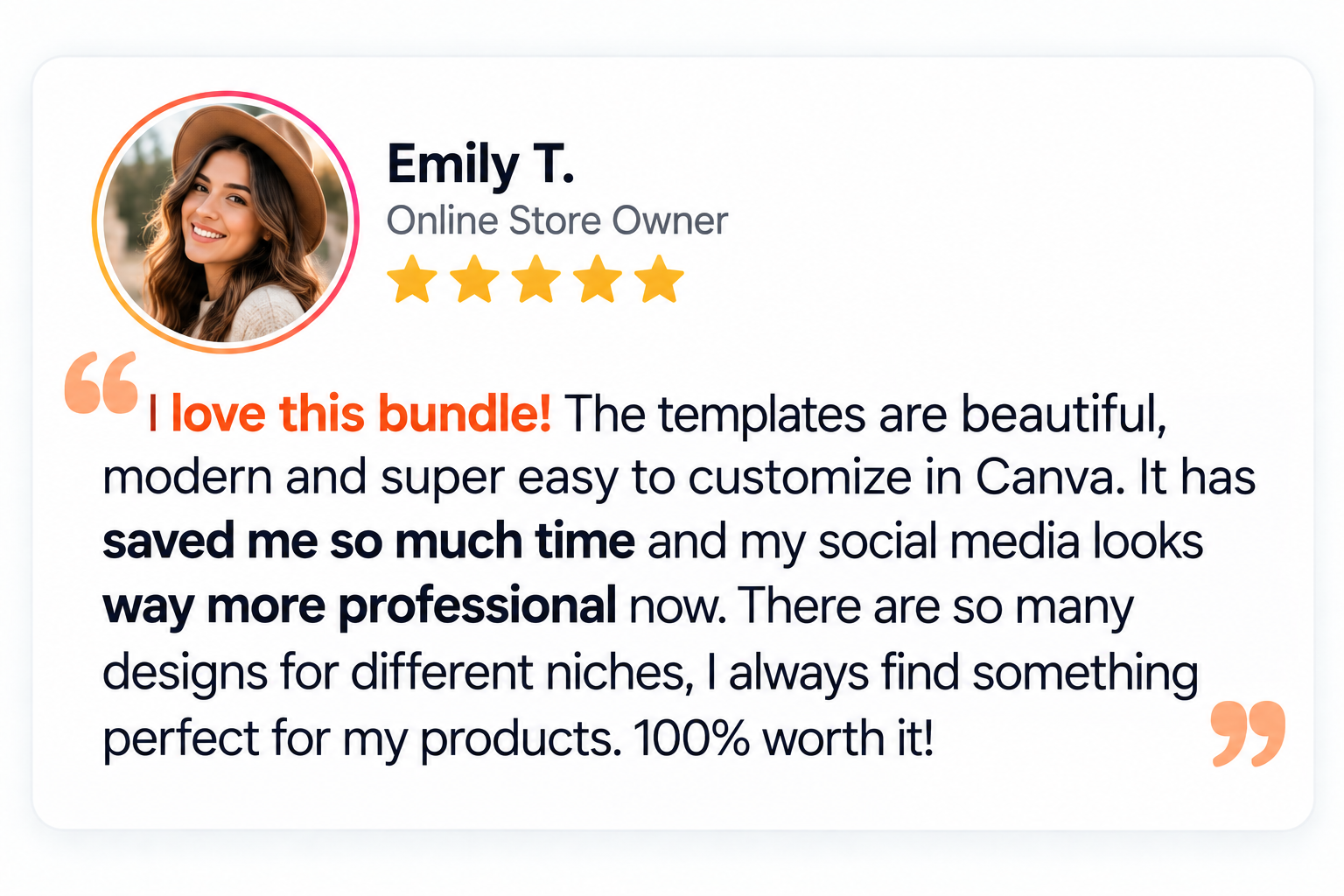 Customer testimonial